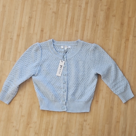 Yemak Light Blue Women's Cardigan - Picture 3 of 5